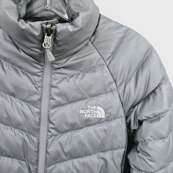 The North Face Womens Down Puffer Jacket Flare S Grey Nylon Packable Lightweight - Picture 4 of 15